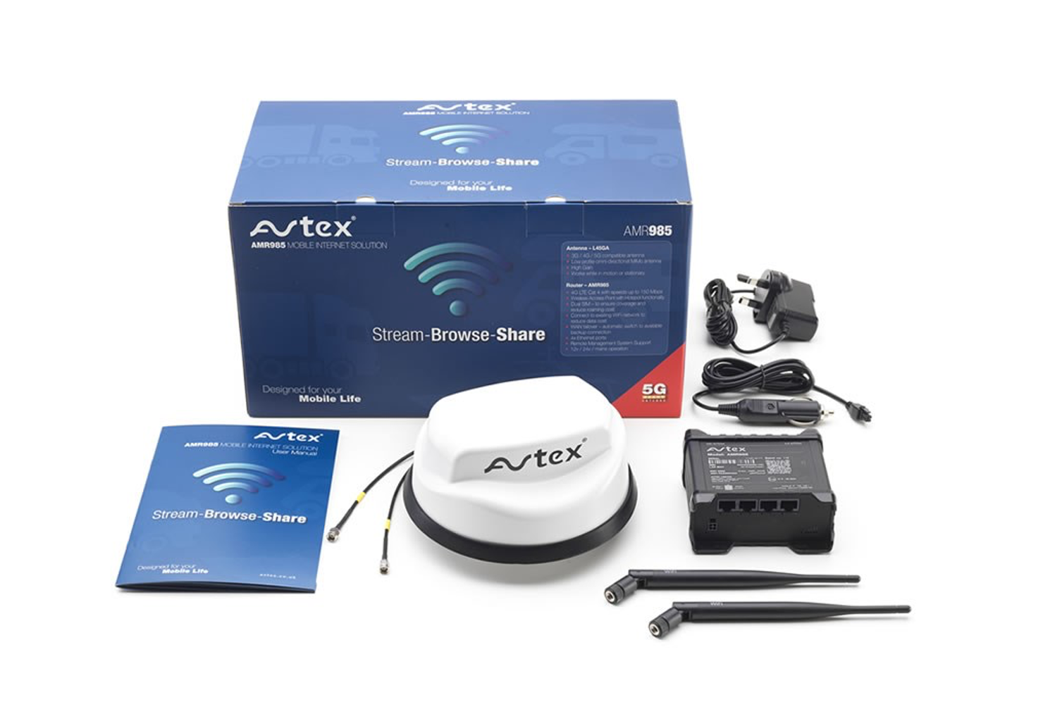 Avtex AMR985 Mobile Internet Solution | WiFi and 4G Antenna for Mobile